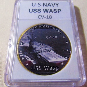 U S Navy - USS WASP - CV-18 - Challenge Coin