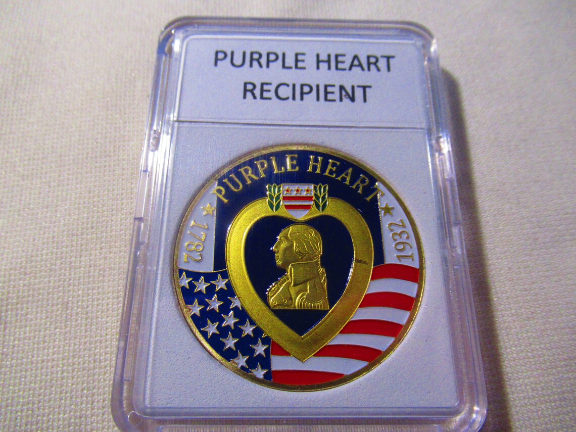 PURPLE HEART RECIPIENT Challenge Coin Etsy