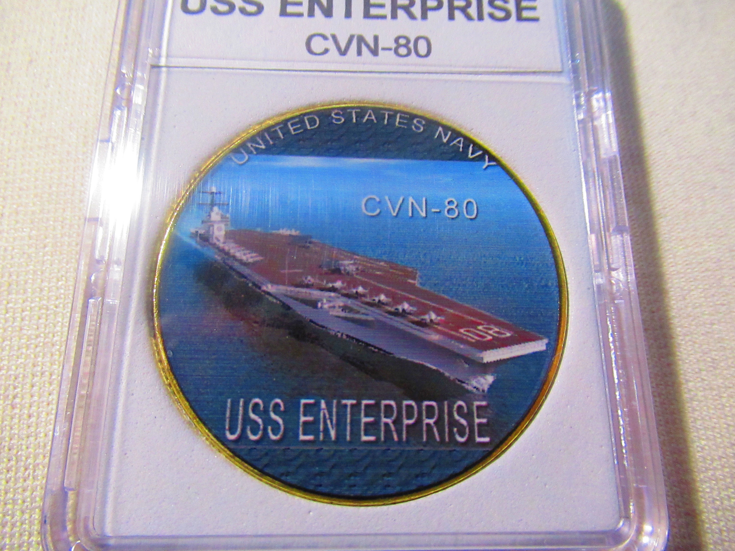 US NAVYチャレンジ U S Navy - USS ENTERPRISE (CVN-80) Challenge Coin - Etsy