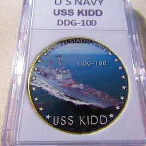 Moneda de desafío USS KIDD (DDG-100) de la Marina de los EE. UU.