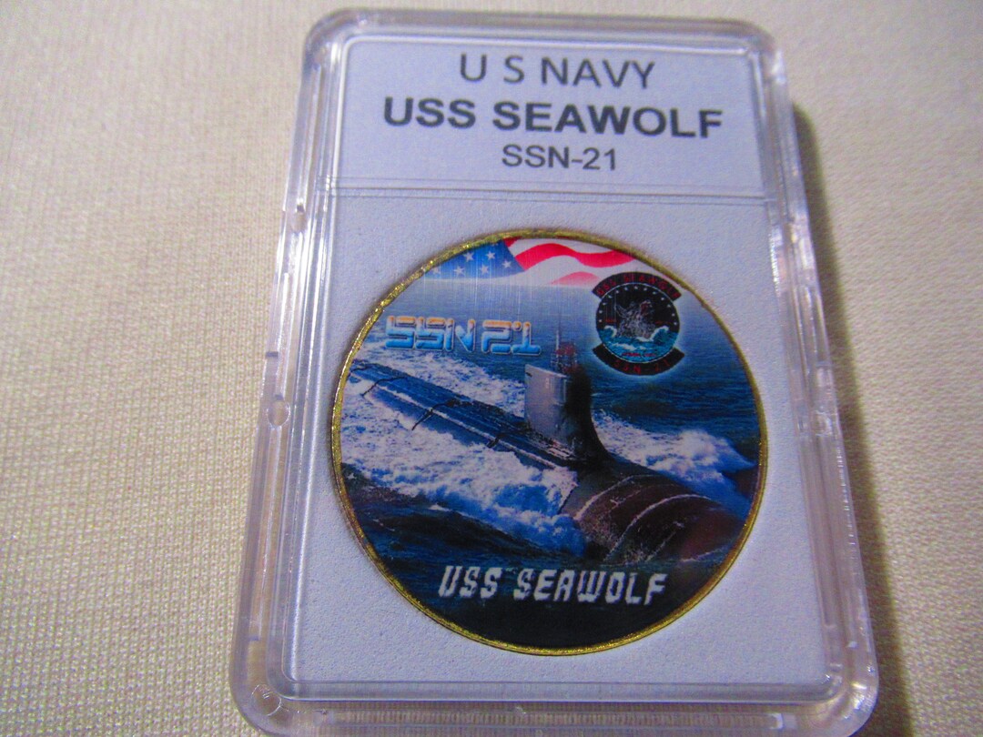 アメリカ海軍　原子力潜水艦　USS Seawolf チャレンジコイン il_1080xN.2990436266_1s8y.jpg