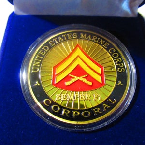 US Marine Corps Corporal Challenge Coin image 8