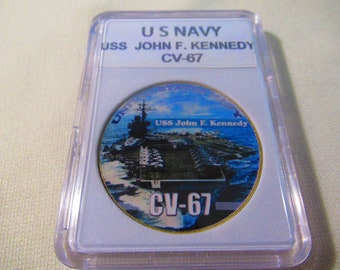 U S Navy - USS John F. Kennedy CV-67 Challenge Coin