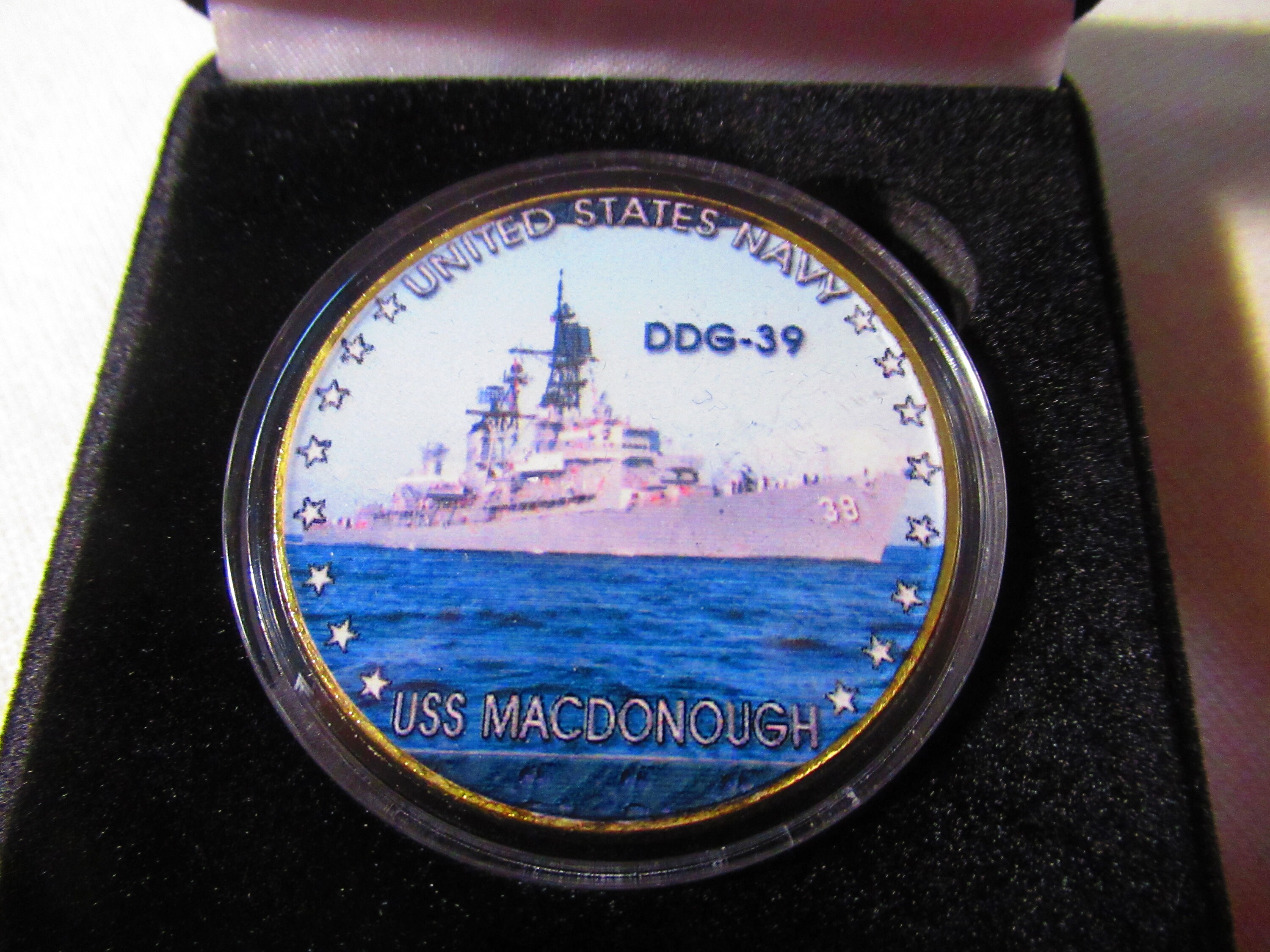【DDG39マクドノーチャレンジコイン】 U.S. United States Navy | USS MacDonough DDG-39 | Gold