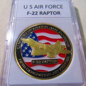 U S AIR FORCE F-22 RAPTOR Challenge Coin
