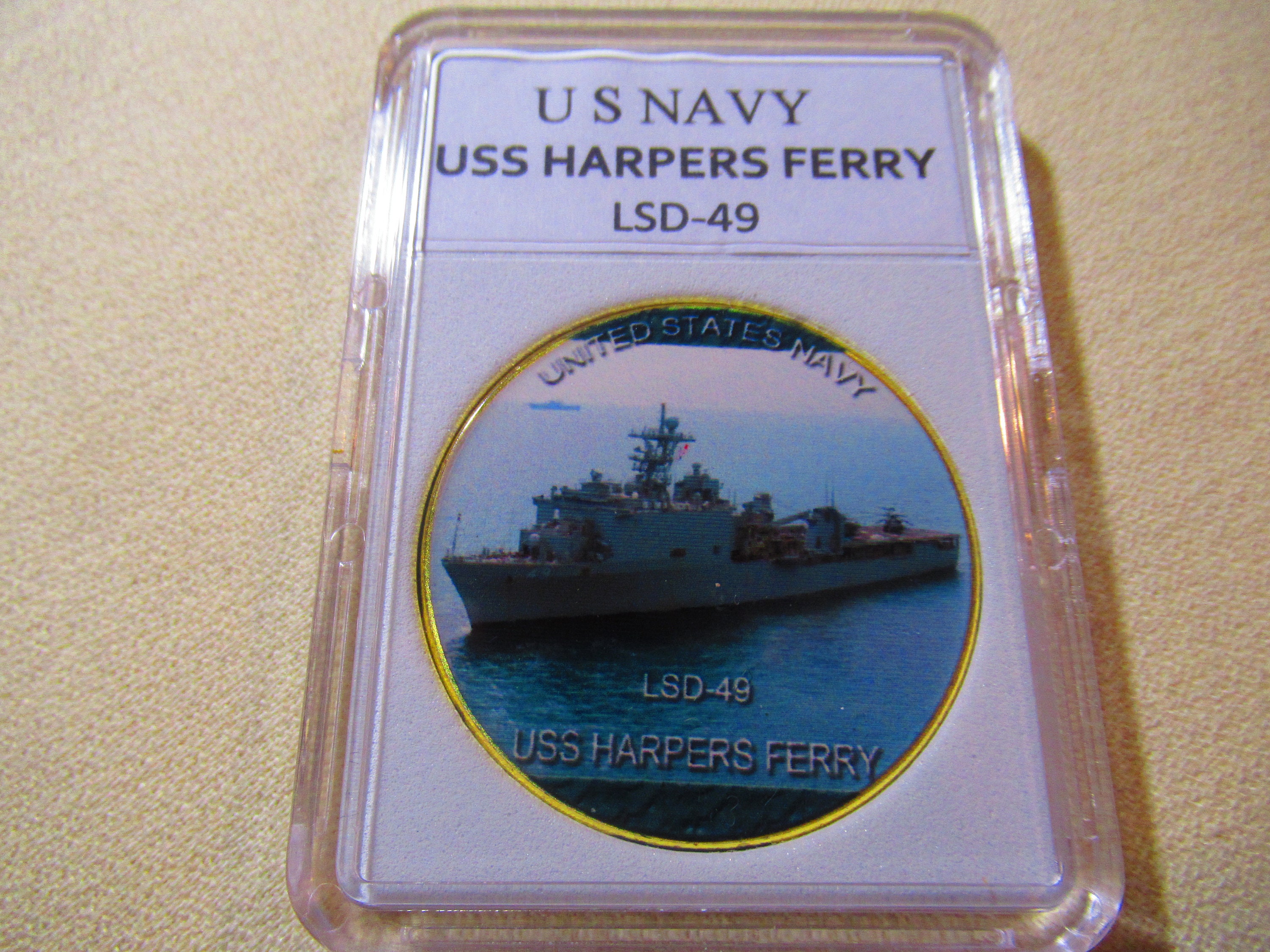 U S Navy USS Harpers Ferry LSD-49 Challenge Coin - Etsy