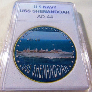 U S Navy - USS SHENANDOAH/ AD-44 Challenge Coin