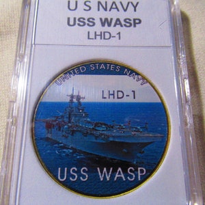 U S Navy - USS WASP - LHD-1 Challenge Coin