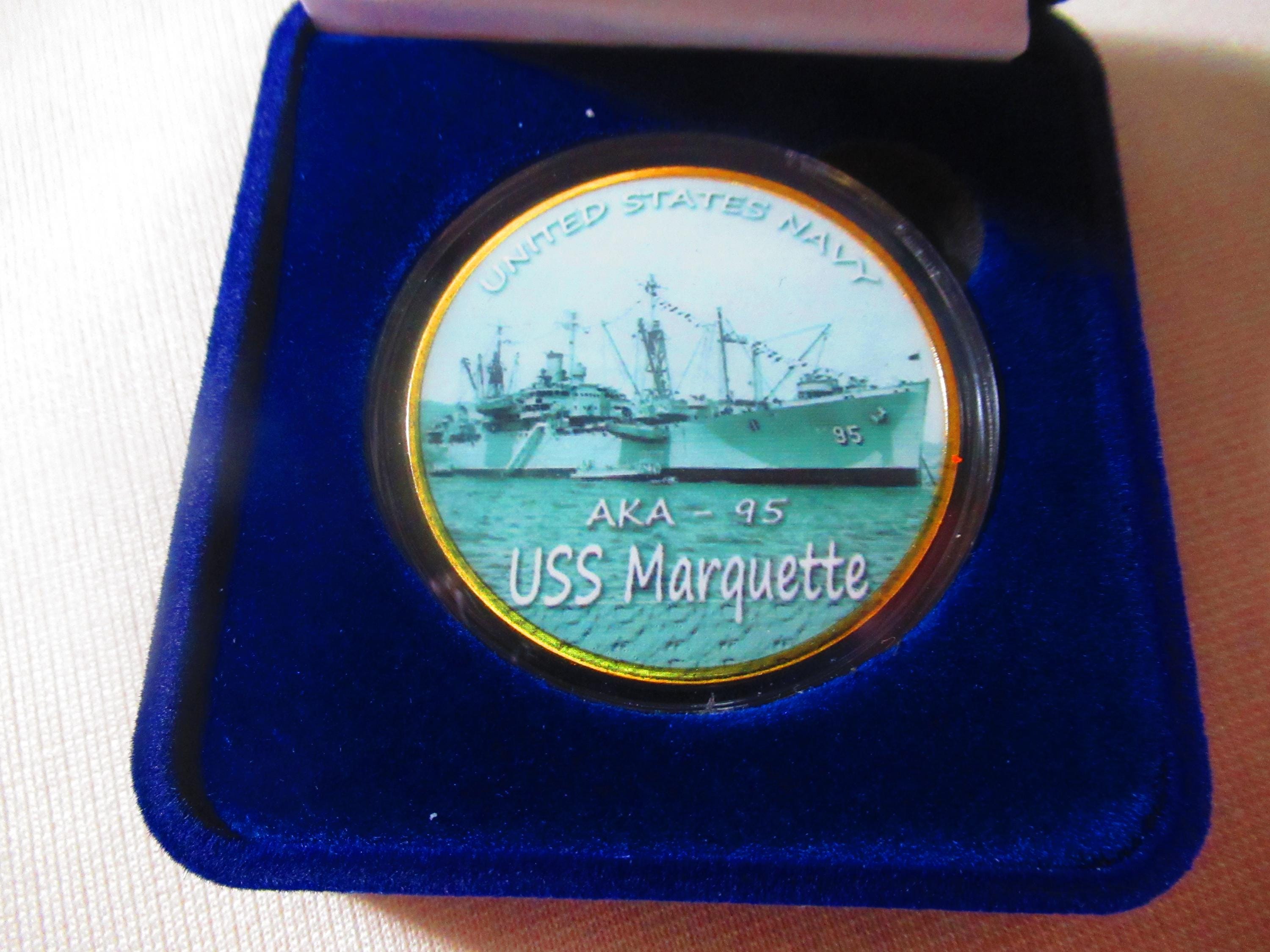 US Navy - USS Marquette (AKA-95) Challenge Coin - Etsy