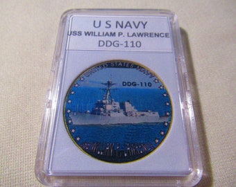 アメリカ海軍　DDG110 ウィリアム.P.ローレンス　チャレンジコイン U S NAVY - USS William P. Lawrence (DDG-110) Challenge Coin