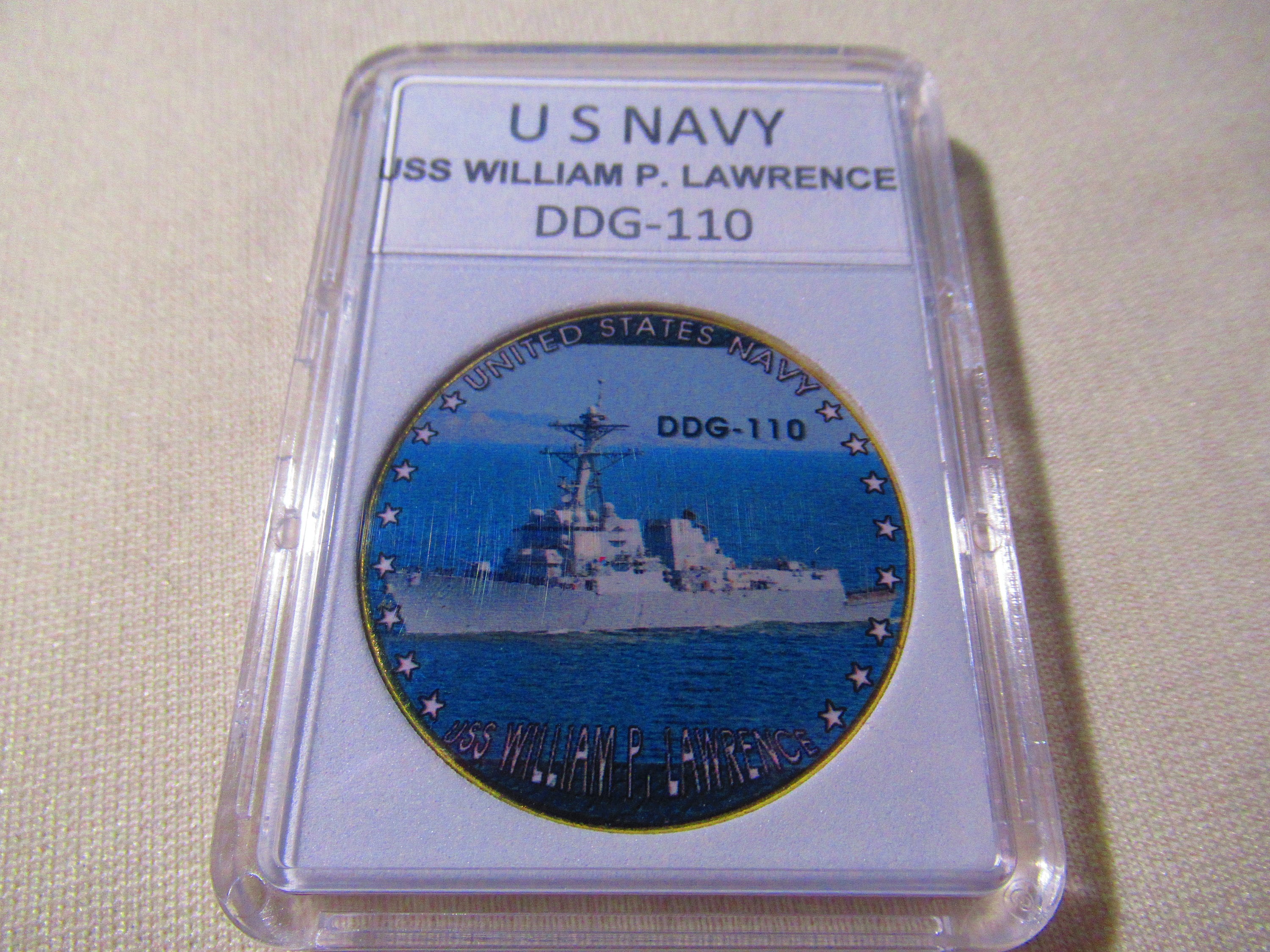 アメリカ海軍　DDG110 ウィリアム.P.ローレンス　チャレンジコイン U S NAVY - USS William P. Lawrence (DDG-110) Challenge Coin