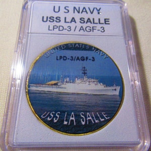 U S Navy - USS La Salle (LPD-3/AGF-3) Challenge Coin