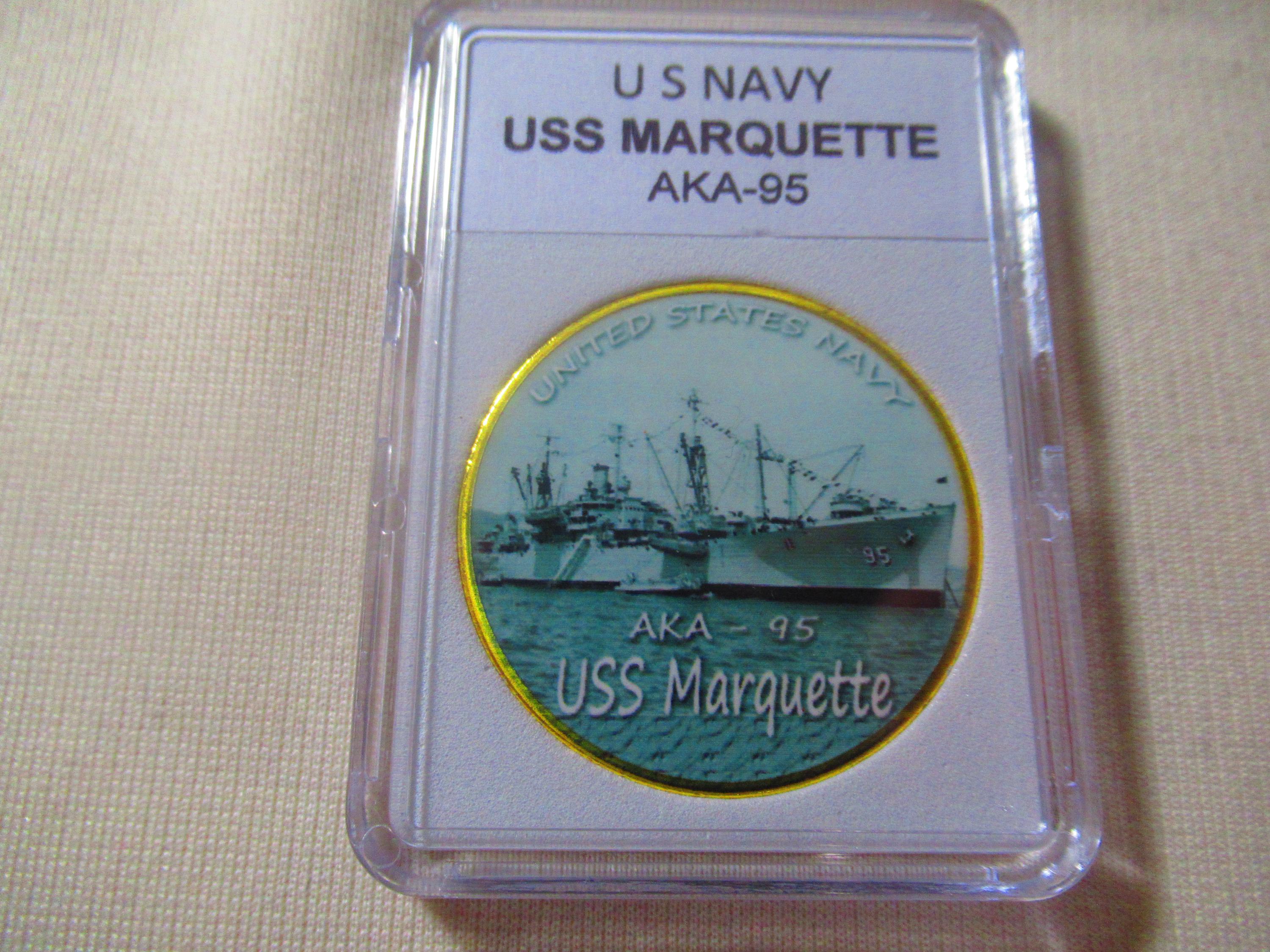 アメリカ海軍　チャレンジ US Navy - USS Marquette (AKA-95) Challenge Coin - Etsy
