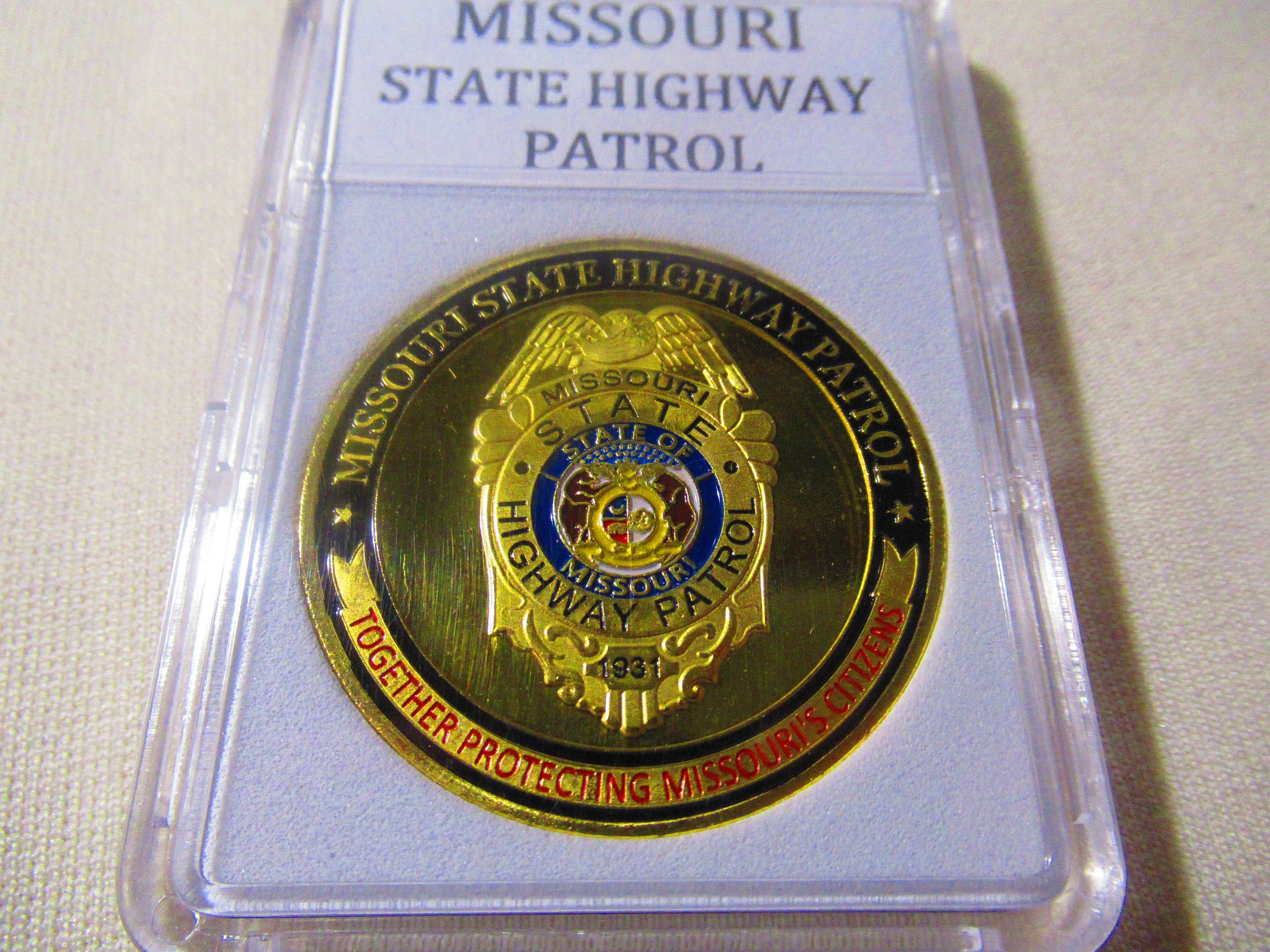 Moneda de desafío de la Patrulla de Carreteras del Estado de Missouri -  Etsy México, image size:3000x2250
