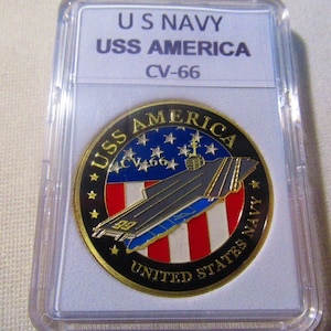 U S Navy - USS AMERICA CV-66 Challenge Coin