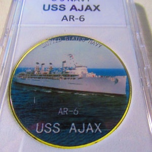 U S Navy - USS AJAX  AR-6 Challenge Coin