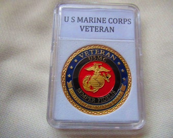 U S MARINE CORPS VETERAN Challenge Coin