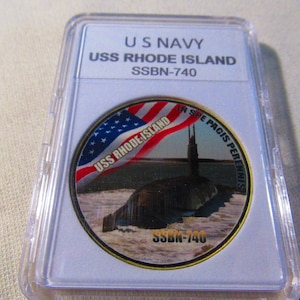 U S Navy Submarine- USS Rhode Island / SSBN-740 Challenge Coin