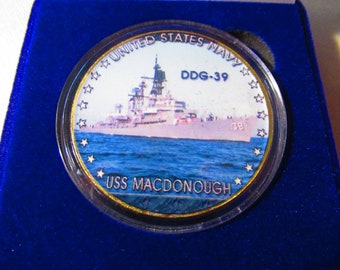US Navy - USS MACDONOUGH (DDG-39) Challenge Coin - Etsy.de