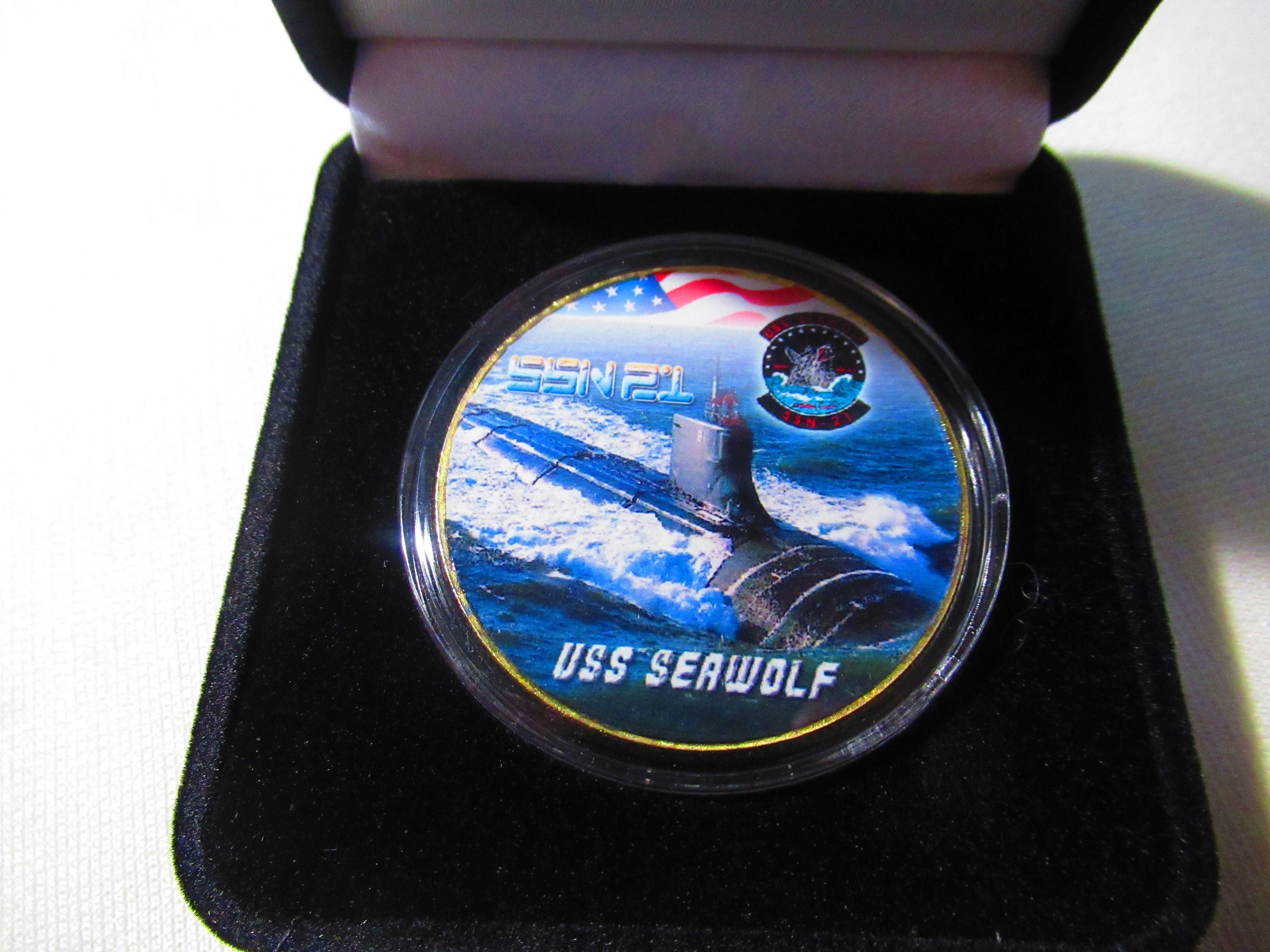 アメリカ海軍　原子力潜水艦　USS Seawolf チャレンジコイン U S Navy Submarine- USS SEAWOLF / SSN-21 Challenge Coin - Etsy