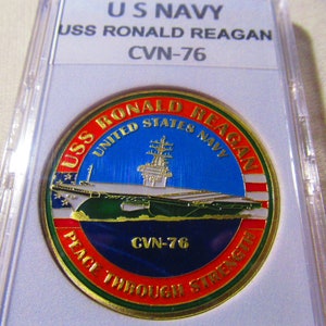 U S Navy - USS Ronald Reagan- CVN-76 Challenge Coin