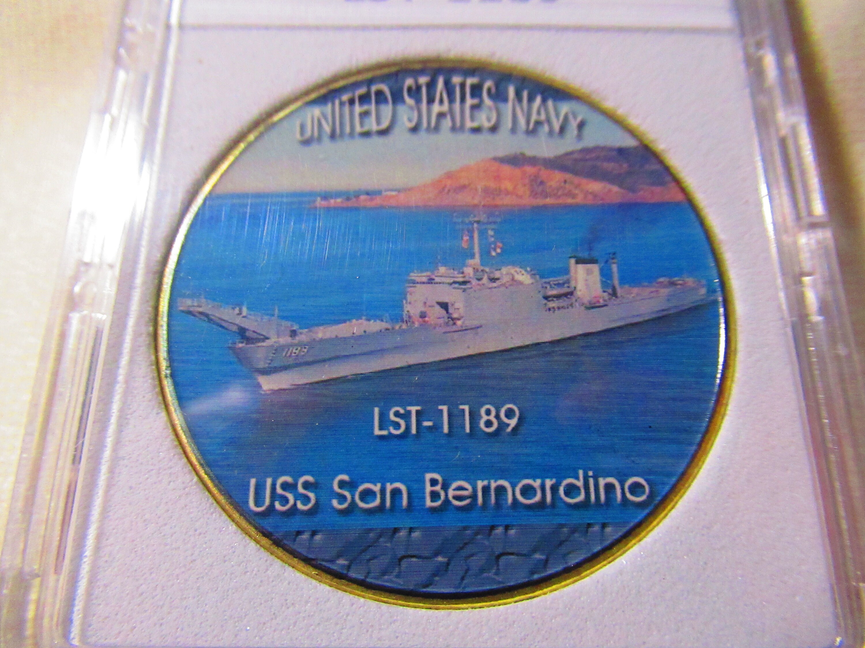 Special 40s US.NAVY N-1 硫黄島 ステンシル 38 激レア U S Navy - USS San Bernardino (LST-1189) Challenge Coin - Etsy