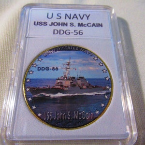 U S Navy - USS JOHN S. McCAIN (DDG-56) Challenge Coin