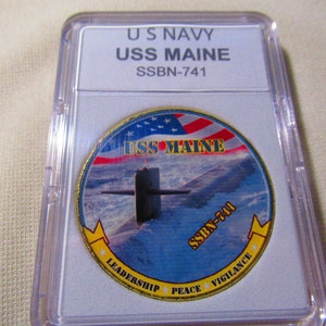 U S Navy Submarine- USS MAINE / SSBN-741 Challenge Coin