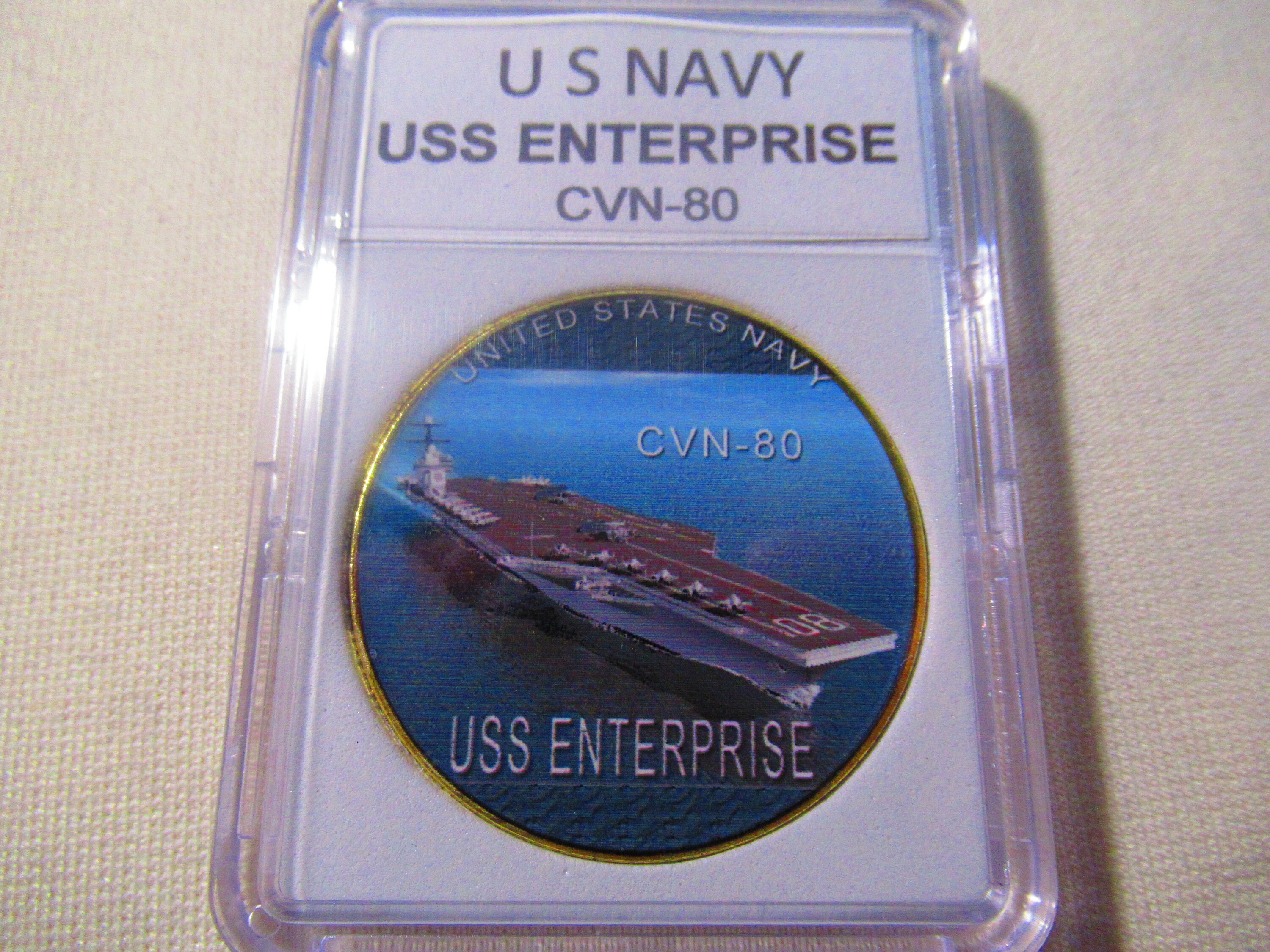 US NAVYチャレンジ U S Navy - USS ENTERPRISE (CVN-80) Challenge Coin - Etsy 日本