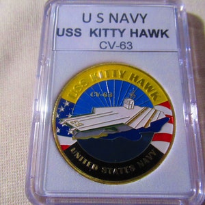 US Navy - USS Kitty Hawk - CV-63 - Challenge-Münze