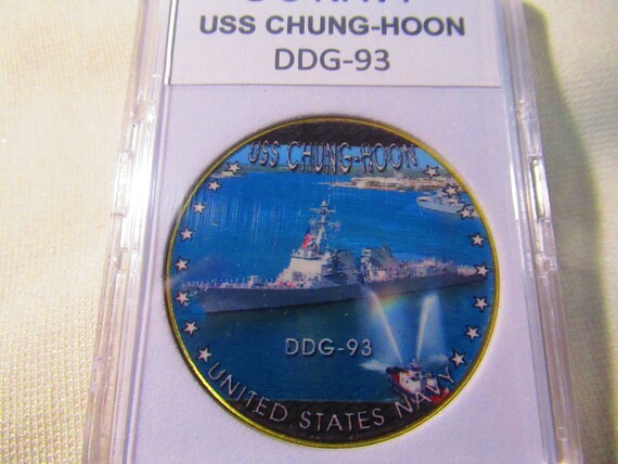アメリカ海軍　USS DDG93 チャン＝フー　チャレンジ U S Navy- USS Chung-hoon (DDG-93) Challenge Coin - Etsy