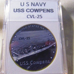 U S Navy - USS COWPENS CVL-25 Challenge Coin