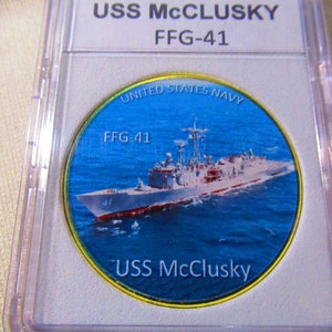 U S NAVY - USS McClusky (FFG-41) Challenge Coin