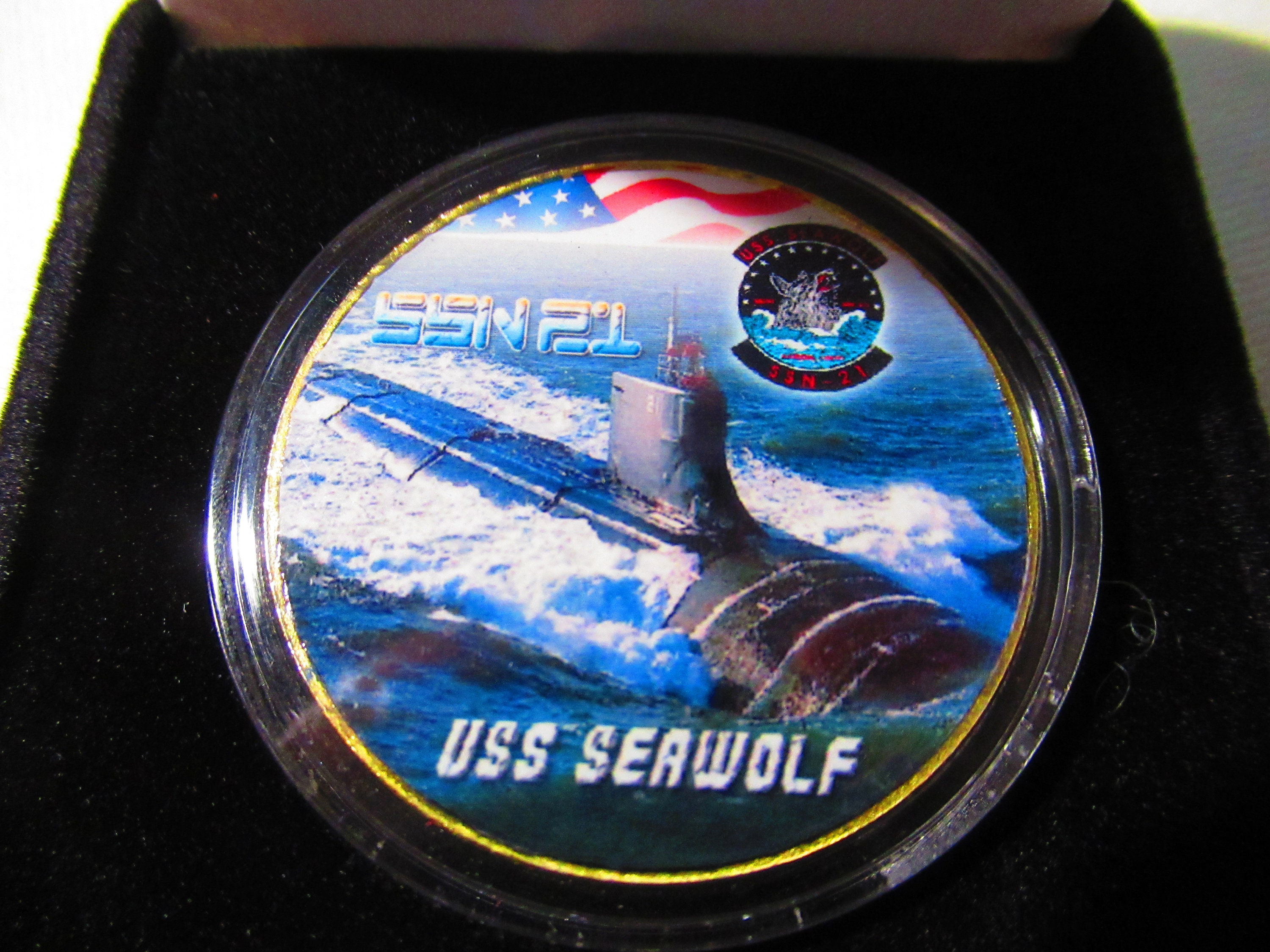 アメリカ海軍　原子力潜水艦　USS Seawolf チャレンジコイン U S Navy Submarine- USS SEAWOLF / SSN-21 Challenge Coin - Etsy