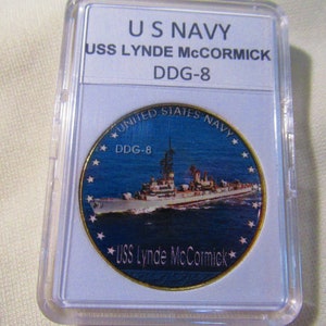 Moneda de desafío USS LYNDE McCORMICK (DDG-8) de la Marina de los EE. UU.