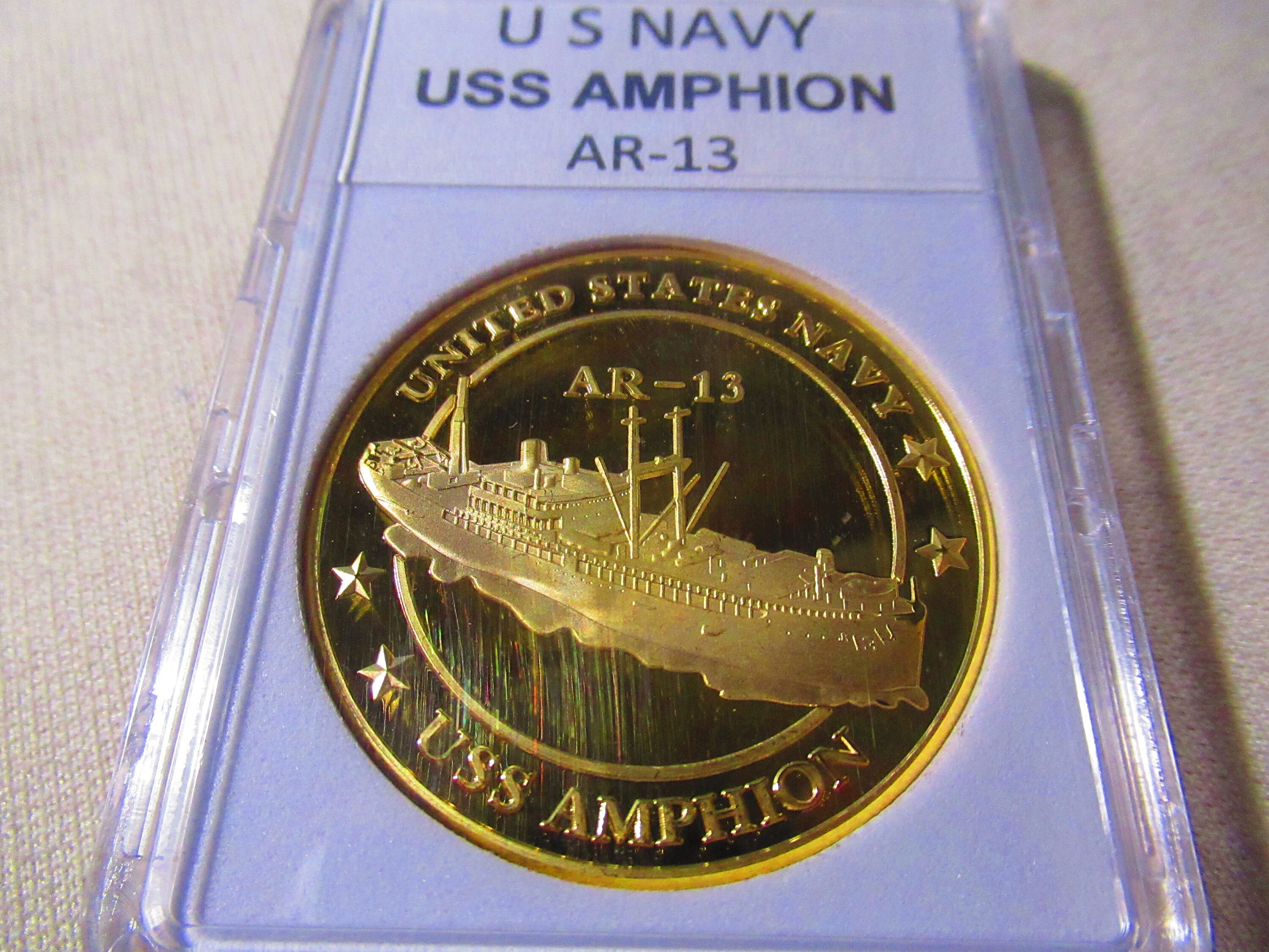 U S Navy USS AMPHION / AR13 Challenge Coin Etsy