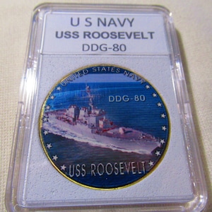 U S Navy- Moneda de desafío USS ROOSEVELT DDG-80