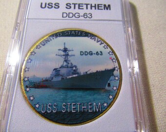 U S NAVY - USS Stethem (DDG-63) Challenge Coin - Etsy 日本