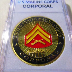 US Marine Corps Corporal Challenge Coin image 2