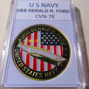 U S Navy - USS Gerald R. Ford CVN-78 Challenge Coin