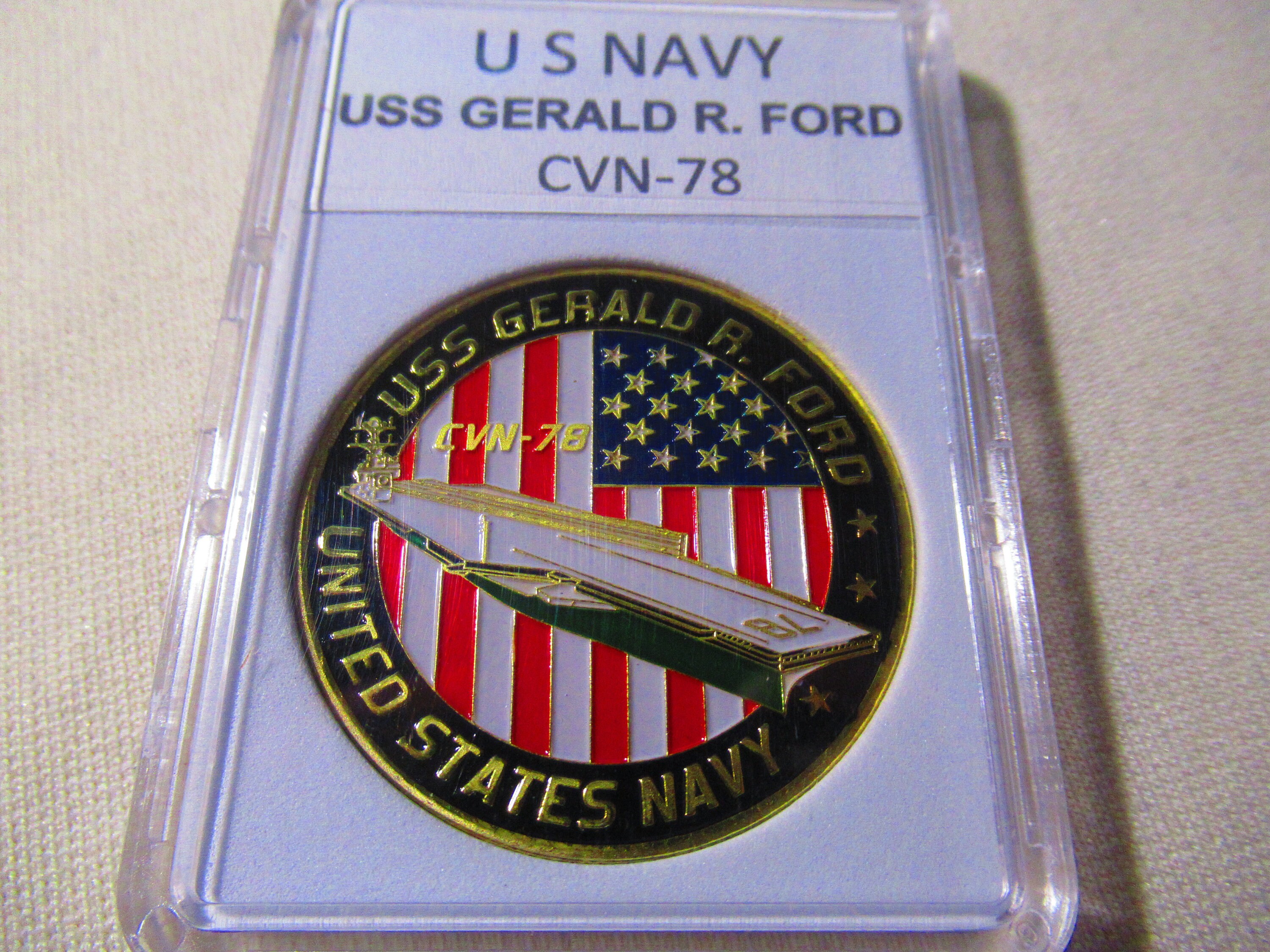 U S Navy - USS Gerald R. Ford CVN-78 Challenge Coin