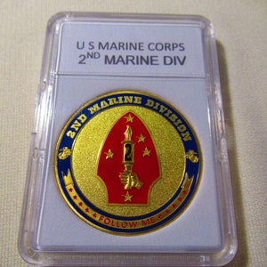 USMC MARINE CORPS 2ND MARINE DIVISION CHALLENGE COIN USMC MARINE CORPS 2ND MARINE DIVISION CHALLENGE COIN