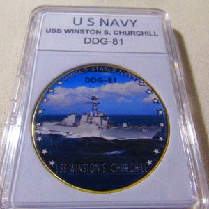 MARINA DE EE. UU. - Moneda de desafío USS Winston S. Churchill (DDG-81)