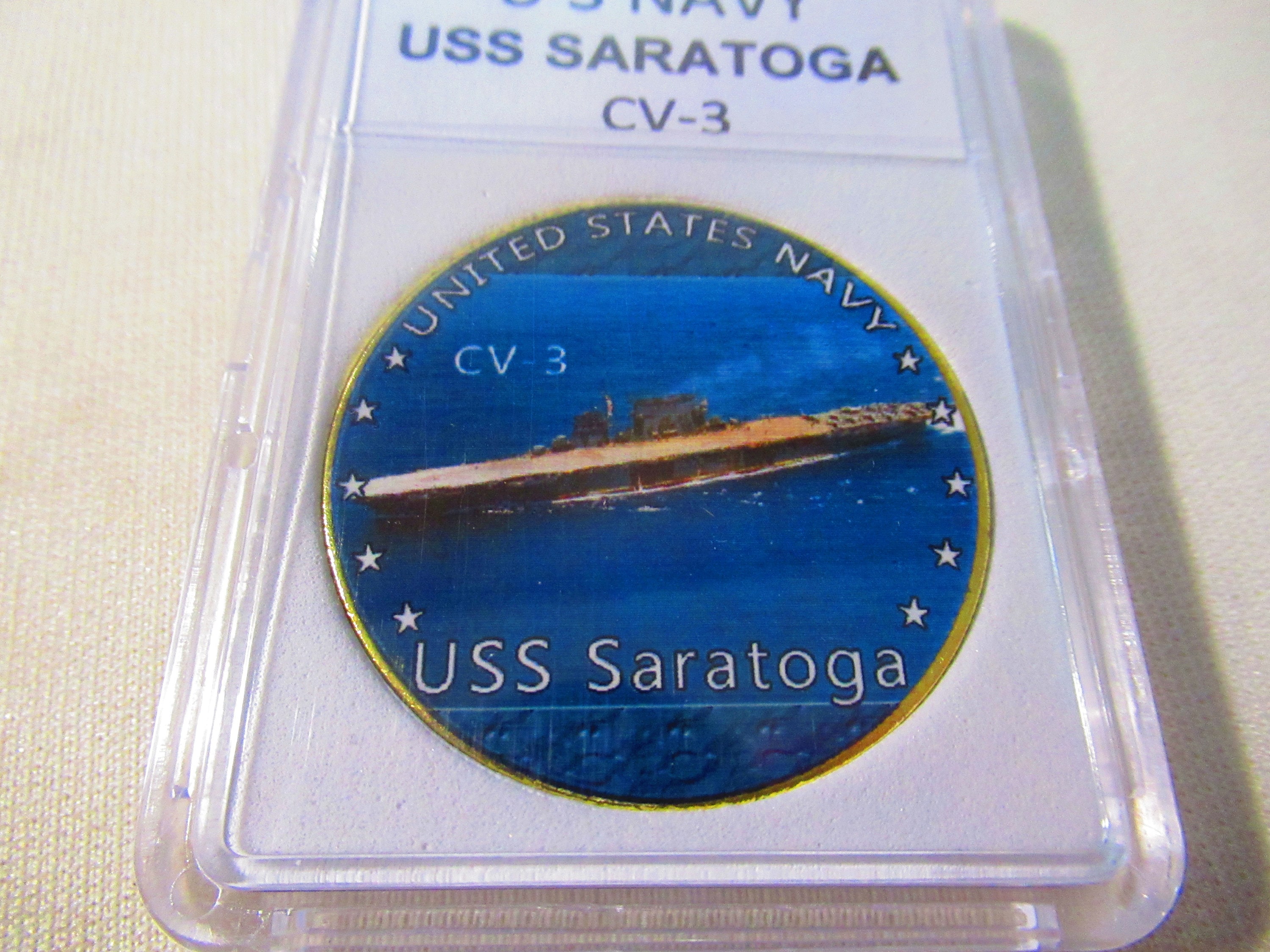 USS Saratoga Challenge Coin - Embleholics Custom Challenge Coins