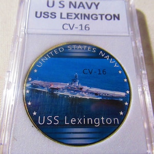 USS Lexington CVS-16 Custom Personalized Print of US Navy Gift Idea