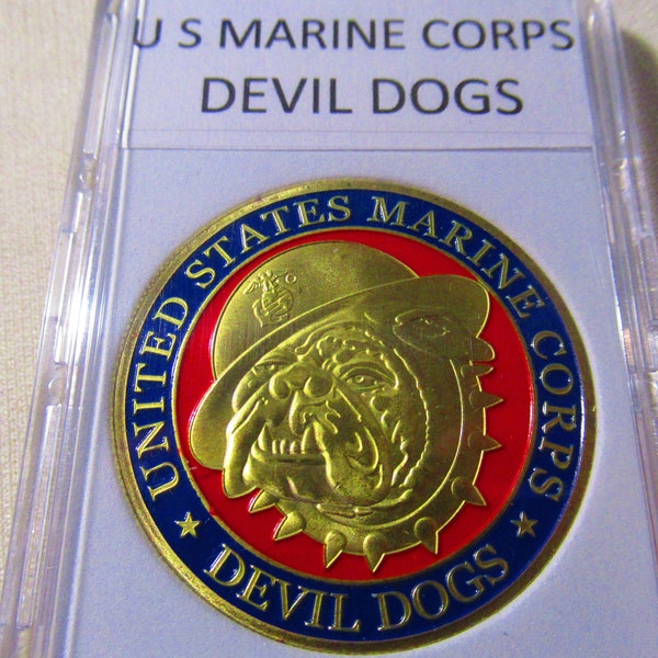 U S Marine Corps - DEVIL DOGS Challenge Coin