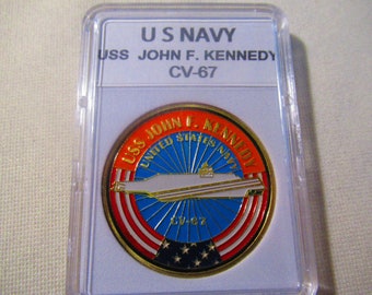 U S Navy - USS John F. Kennedy CV-67 Challenge Coin