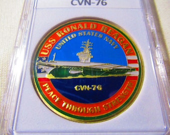 ロナルドレーガンCVN76チャレンジ U S Navy - USS Ronald Reagan- CVN-76 Challenge Coin - Etsy 日本