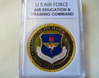 U S AIR FORCE Air Education & Training Command Challenge Coin