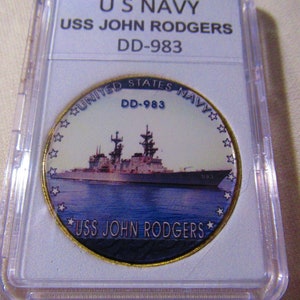 U S Navy - USS John Rodgers (DD-983) Challenge Coin